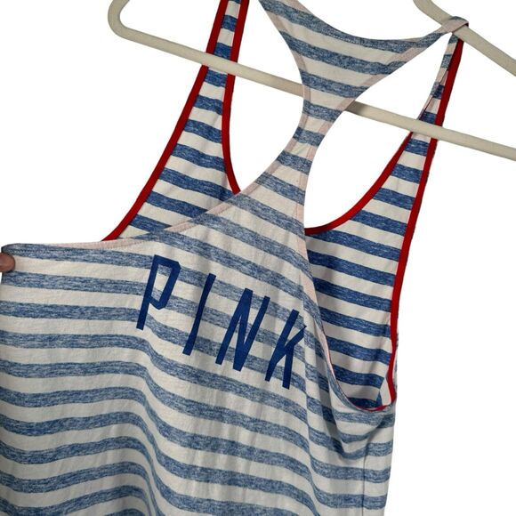 Victoria's Secret PINK Atlanta Braves Striped Tank Top Womens Small - Picture 6 of 6